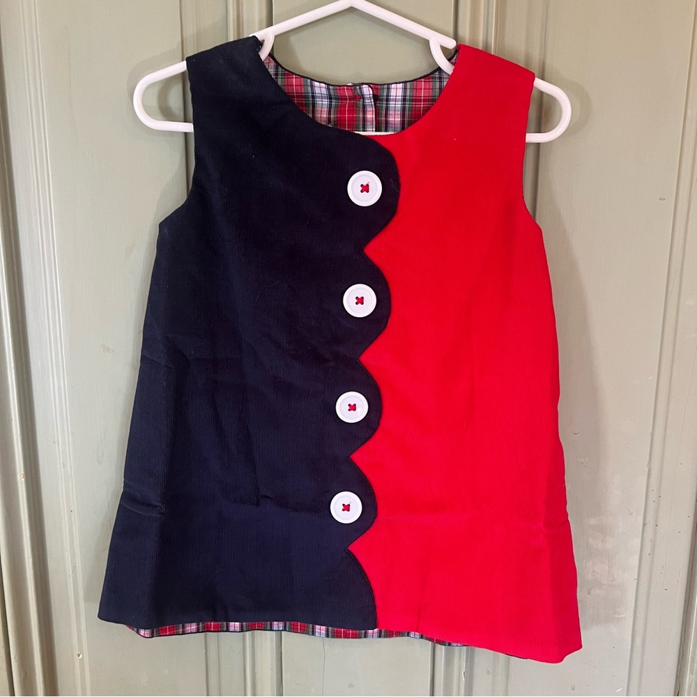 the Beaufort Bonnet Kennedy Colorblock Jumper Dress Corduroy-Nantucket NWT